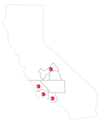 map of counties serviced by Abatex